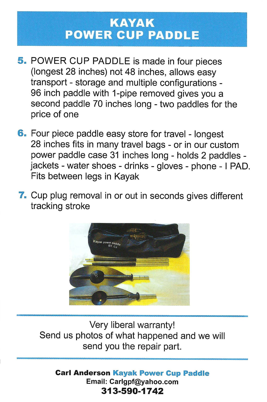 Power Paddle by CJ — High-Performance Kayak Paddle